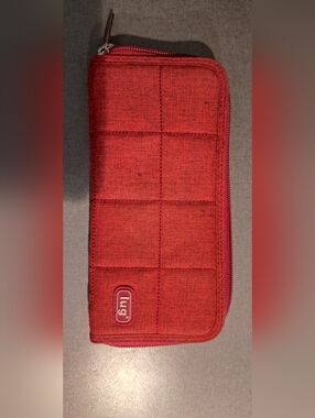 lug Quilted Red Zip-Around Wallet New